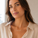Elegant diamond bar necklace by Naut & Chain featuring a sleek, minimalist design with sparkling diamond accents.