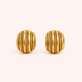 Naut & Chain The Sol Earrings featuring sleek, gold-toned hoop earrings with minimalist design and polished finish.