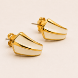 Naut & Chain The Capri earrings featuring elegant gold hoops with intricate detailing and a polished finish.