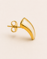 Naut & Chain Capri earrings featuring elegant gold hoops with intricate detailing, perfect for stylish accessorizing.