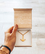 Gold Admiralty Anchor Necklace - Naut & Chain