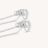 Babakan Evil Eye Dangle Earring - Naut & Chain