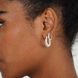Kintamani Hoop Earrings - Naut & Chain