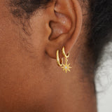 Kintamani Hoop Earrings - Naut & Chain