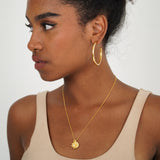 Wade Large Hoop Earrings - Naut & Chain