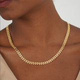 Lovina Leaf Necklace - Naut & Chain
