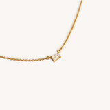 Solitaire Baguette Necklace