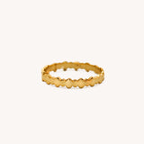 Sea Pebble Stacking Ring - Naut & Chain