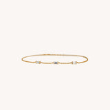 Trio Baguette Bracelet - Naut & Chain