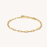 Gold Paperclip Bracelet - Naut & Chain