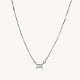 Solitaire Baguette Necklace - Naut & Chain