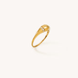 Diamond Stripe Dome Ring - Naut & Chain