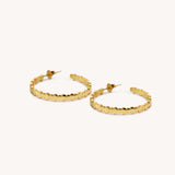 Sea Pebble Hoop Earrings - Naut & Chain