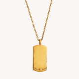 Naut & Chain Tag Necklace - Naut & Chain