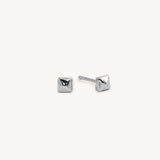 Pyramid Stud Earrings - Naut & Chain