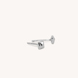Pyramid Stud Earrings - Naut & Chain