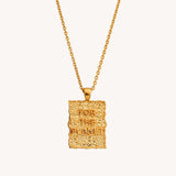 "For The Planet" Tag Necklace - Naut & Chain