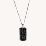 Shadow Pave Tag Necklace - Naut & Chain