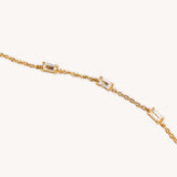 Trio Baguette Necklace - Naut & Chain