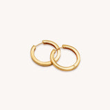 Maya Medium Hoop Earrings - Naut & Chain