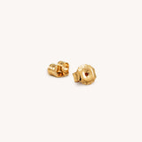 Pyramid Stud Earrings - Naut & Chain
