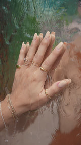 Diamond Stripe Dome Ring