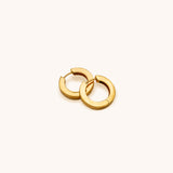 Maya Huggie Hoop Earrings - Naut & Chain