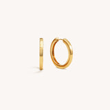 Maya Medium Hoop Earrings - Naut & Chain