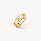 Negative Space Ring - Naut & Chain