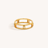 Negative Space Ring - Naut & Chain