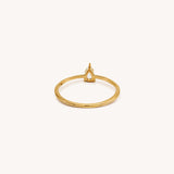 Baby Pear Solitaire Ring