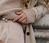 Diamond Stripe Dome Ring - Naut & Chain