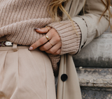 Diamond Stripe Dome Ring