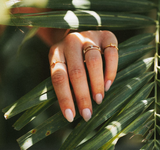 Baby Pear Solitaire Ring - Naut & Chain