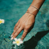 Baby Pear Solitaire Ring - Naut & Chain