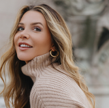 Maya Medium Hoop Earrings - Naut & Chain