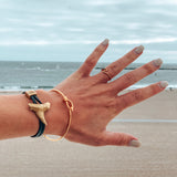 Gold Wave Ring - Naut & Chain