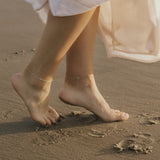 Beaded Anklet - Naut & Chain
