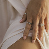 Sea Pebble Stacking Ring - Naut & Chain