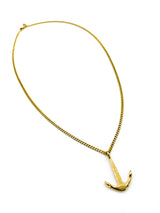Gold Admiralty Anchor Necklace - Naut & Chain