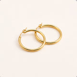 Medium Hoop Earrings - Naut & Chain