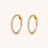 Naut & Chain The Sienna Hoops earrings featuring large gold hoop design with textured finish and polished surface.