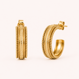 Naut & Chain The Bella Hoops earrings featuring sleek, silver hoops with a polished finish and modern design.