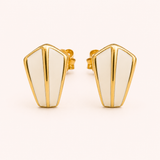 Naut & Chain The Capri Earrings featuring sleek, minimalist silver hoops with a modern design.