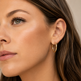 Medium Hoop Earrings - Naut & Chain
