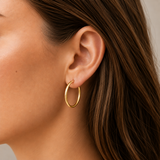 Medium Hoop Earrings - Naut & Chain
