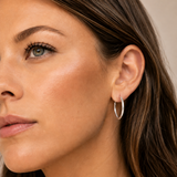 Medium Hoop Earrings - Naut & Chain