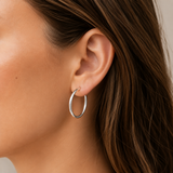 Medium Hoop Earrings - Naut & Chain