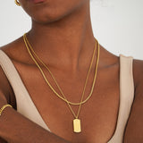 Naut & Chain Tag Necklace