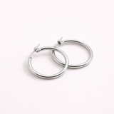 Silver Hoop Earrings Product Image